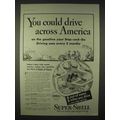 1935 Super-Shell Gasoline Ad - Drive Across America