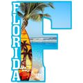 Florida Surf and Sea Shells Capital F Collage F...
