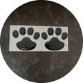Stick on Nylon Paw Prints Stickers Black 1mm Th...