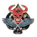 Death Skull Winged Ace of Spades Biker Rocker M...