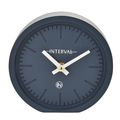 Navy Cement Effect Desk Clock 15 CM White Hands...