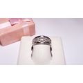 Estate .15ctw Natural Diamond 5 Hearts open bar...