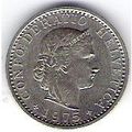 SUISSE 20 RAPPEN 1975