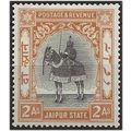 Jaipur (IFS) 1931 SG43 2a Black & Buff Mounted ...