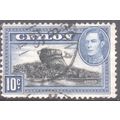 Ceylon stamps 1938 - SG389 - 10c black & blue -...