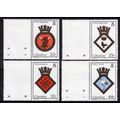 GIBRALTAR 1989 Sg616 - Sg619 Naval Crests unmou...