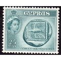 Cyprus Sg179 25m Deep Turquoise-Blue Fresh unmo...