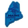 Maine The Pine Tree State Blue Fridge Magnet