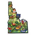 Idaho The Gem State Artwood Jumbo Fridge Magnet