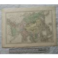 1850 Black's steel engraved map Asia