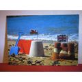 SANDCASTLES used postcard by J. Salmon #