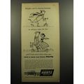 1957 Hertz Rent a Car Ad - Whether you're chasing business or taking a spin