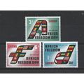 Ghana.Africa Freedom Day set of 3.Mounted Mint....