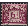 GB 1959 - 63 QE2 6d Purple Postage Due used Wmk...