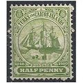 Turks Islands 1905 SG110 1/2d Green Mounted Min...