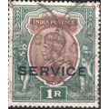 India 1912 - 1r brown/green - KGV (Service) - used