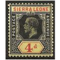 Sierra Leone 1912 SG117 4d Black & Red/Yellow M...