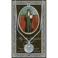 St. Benedict Pewter Medal Necklace with Embosse...
