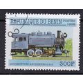 BENIN 1998 STEAM LOCOMOTIVE TRAINS 300F VALU US...