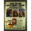 1980 Gaines Gravy Train Dog Food Ad - Save