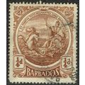 Barbados 1916 ¼d Chestnut Brown SG181a FU