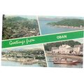 OBAN, SCOTLAND multiview used vintage postcard ...