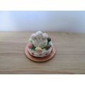 DOLLS HOUSE MINIATURE FOOD BUNNY CAKE ON 12TH S...
