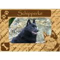 Schipperke w Paws Engraved Wood Picture Frame M...