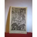BOOK PAGE, AKBAR, ELEPHANTS unused postcard Vic...