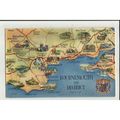 A2332 BOURNEMOUTH & DISTRICT Map Valentine "Art...