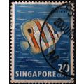 SINGAPORE, FISH, Chelmon Rastratus, blue 1962, ...