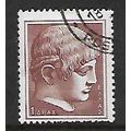 GREECE 1955 GREEK ART 1d BROWN YOUTHS HEAD SG 7...