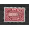 Germany.SG246 100000m Red.Mounted Mint.Nov21