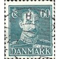 DENMARK, King Christian X, blue-green 1944, 60ore