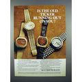 1972 Bulova Accutron Date/Day B, BH, BC + Watch Ad