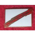 Pin Badge, Metal & Enamel: Red Diagonal, France...