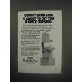 1990 Delta 14" Wood Cutting Band Saw Ad - Cut You A Check