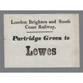 LONDON BRIGHTON & SOUTH COAST RLY LUGGAGE LABEL...