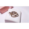 Estate .15ctw Natural Rd & Bag Diamond Overlape...
