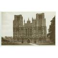 POSTCARD Wells Cathedral - West Front - Sepia P...