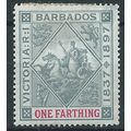 Barbados 1897 SG116 1/4d Grey & Carmine (slight...