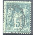 France 1876 - SG282 - 5c green - Peace & Commer...