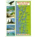 United States SOUTH-EAST ALASKA Map Postcard (S...