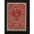 AUSTRIA 1919 REPUBLICAN ARMS 10H RED SG 340 M M...