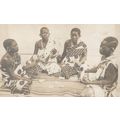 African Women Ladies Playing Card Games Antique...