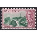 Barbados KGVI 1950 60c Green Claret Boat Careen...