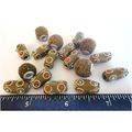 BEADS #ILM011a mixed ornate Indian lacquer meta...