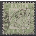 Mi 23 used 1868 Baden Cat € 10