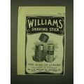 1902 Williams' Shaving Stick Ad - The acme of l...