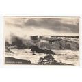 A Rough Sea at Bude Cornwall RP Postcard B69